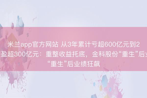 米兰app官方网站 从3年累计亏超600亿元到2025年预盈超300亿元:重整收益托底,金科股份“重生”后业绩狂飙