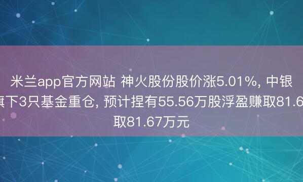 米兰app官方网站 神火股份股价涨5.01%, 中银基金旗下3只基金重仓, 预计捏有55.56万股浮盈赚取81.67万元