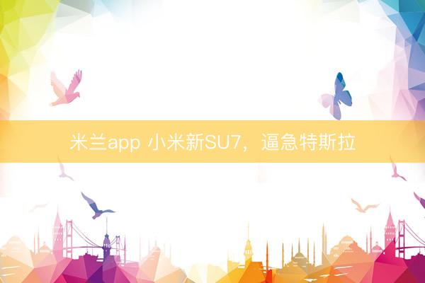 米兰app 小米新SU7，逼急特斯拉