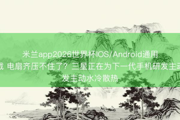 米兰app2026世界杯IOS/Android通用手机版下载 电扇齐压不住了？三星正在为下一代手机研发主动水冷散热