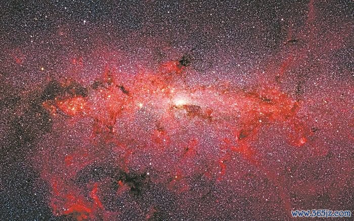 斯皮策空间千里镜不雅测到的星河系中心的恒星。图片开始：好意思国国度航空航天局/加州理工学院喷气鼓吹施行室